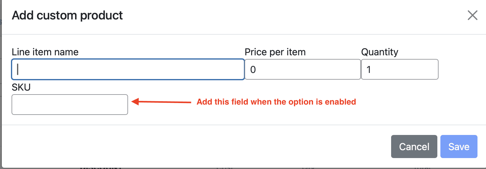 Show SKU while adding product