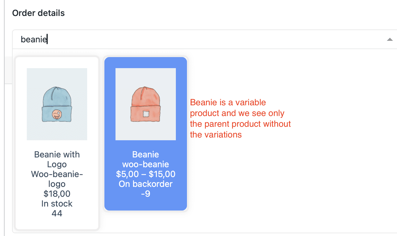 Hide variations in search results