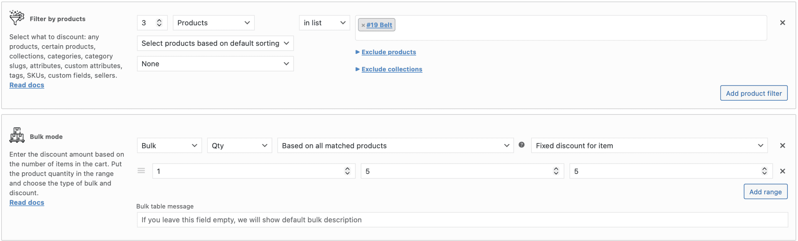 Qty based on all matched products bulk rule