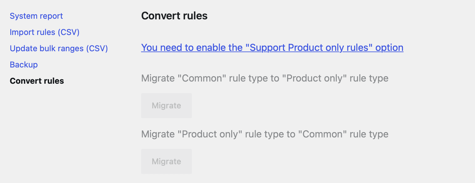 convert rules tool
